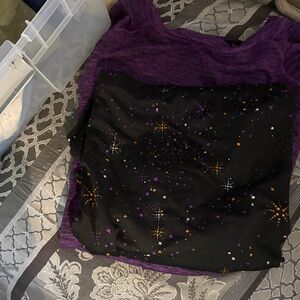 Purple and Black Starry Women's Sleepwear Set